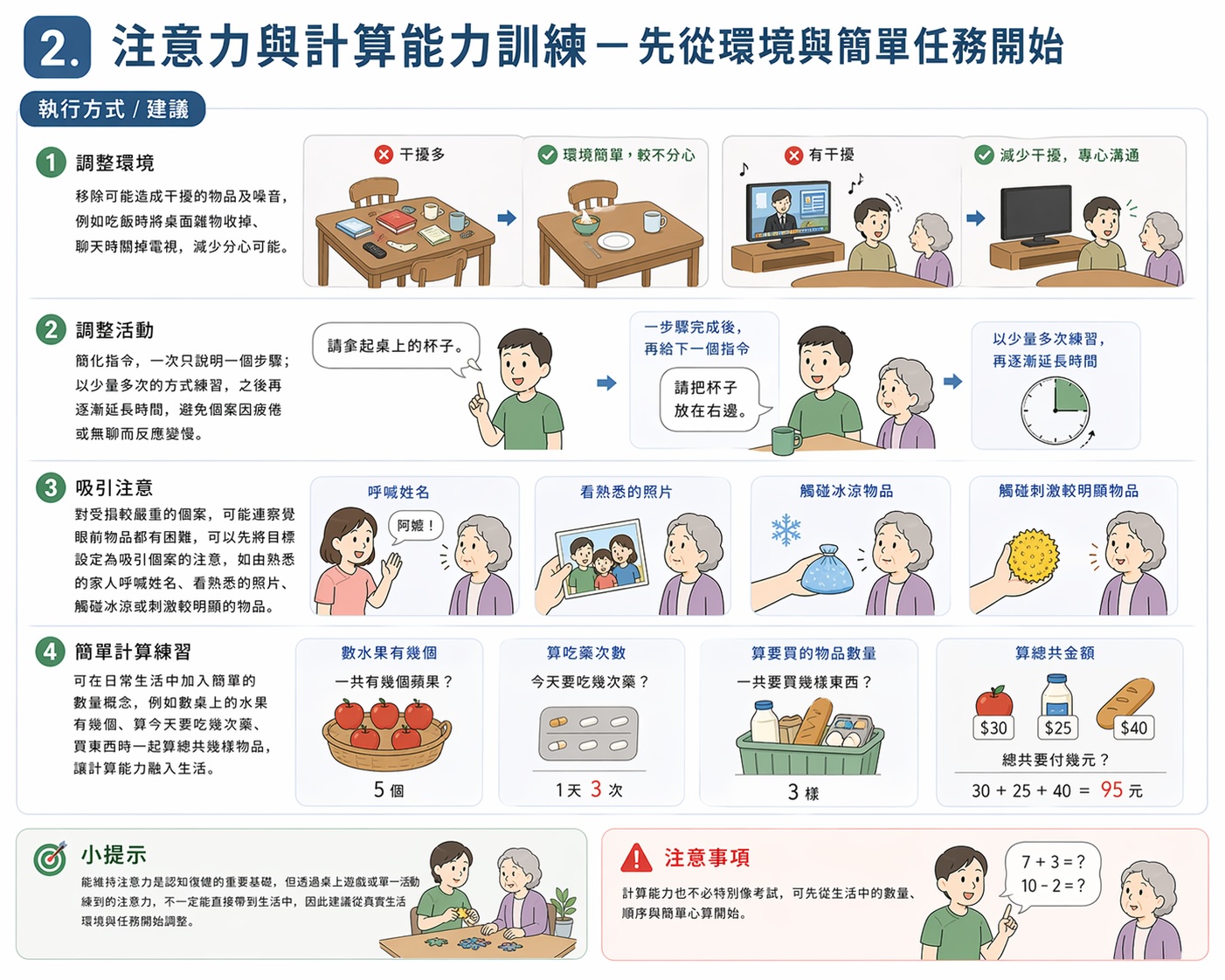 注意力與計算訓練（乾淨桌面）