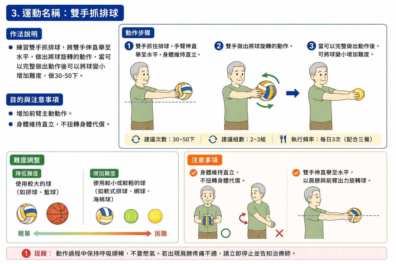 雙手抓排球